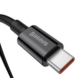 Baseus Superior Series 100W USB-C til USB-C Kabel - 2 Meter - Sort