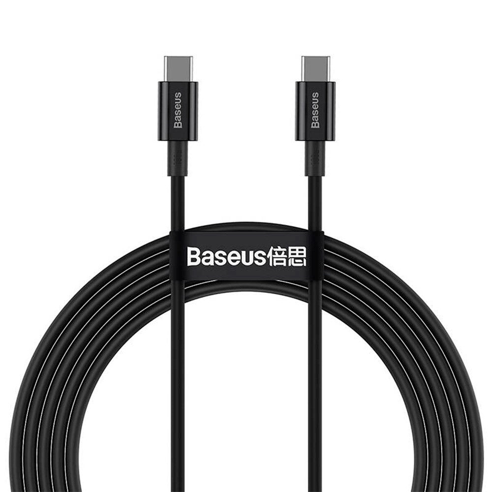 Baseus Superior Series 100W USB-C til USB-C Kabel - 2 Meter - Sort