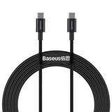 Baseus Superior Series 100W USB-C til USB-C Kabel - 2 Meter - Sort