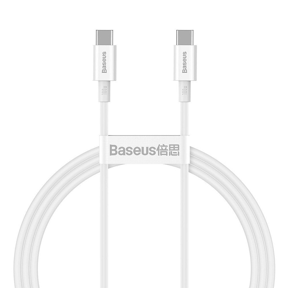 Baseus Superior Series 100W USB-C til USB-C Kabel - 1 Meter - Hvid