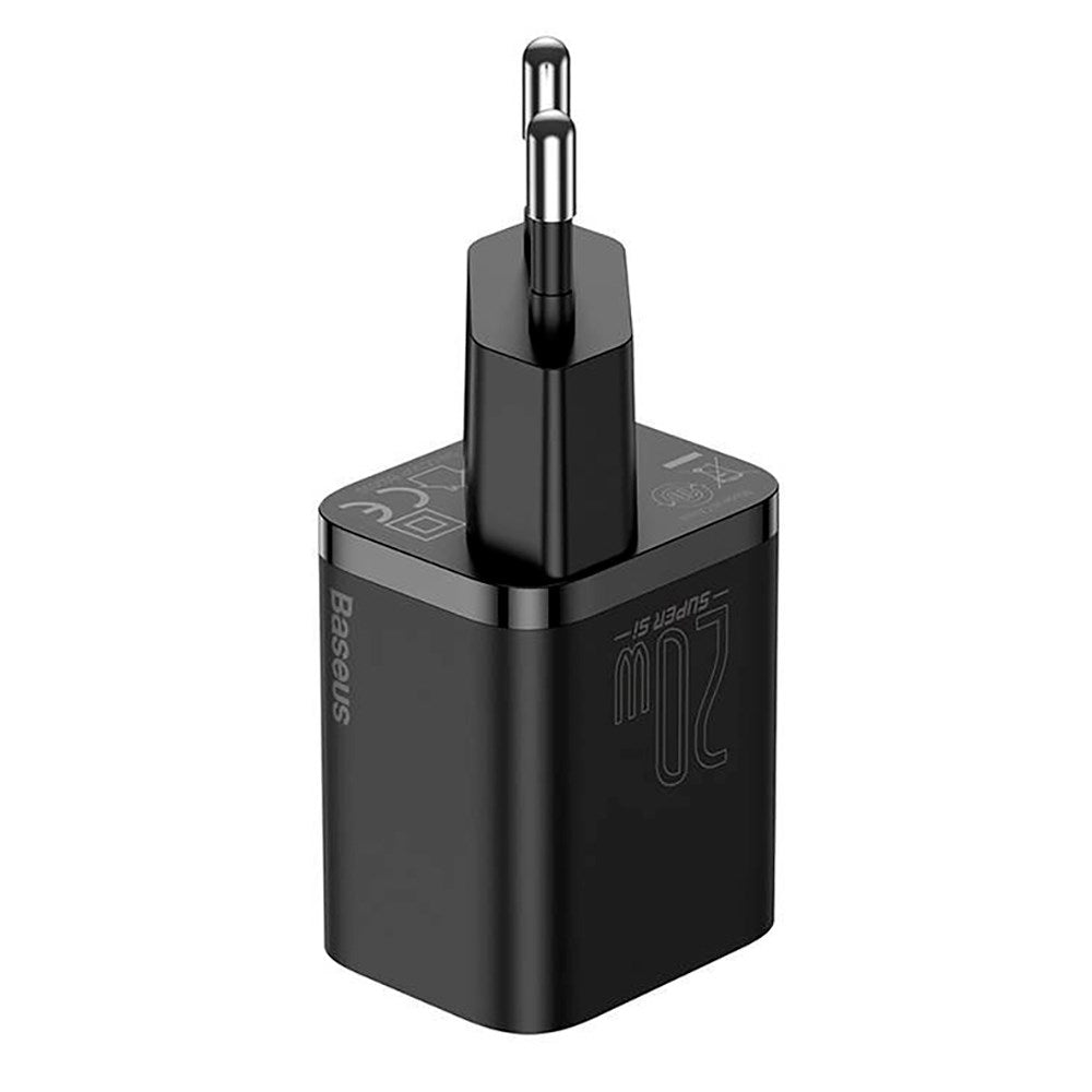 Baseus Super Si 20W USB-C Vægoplader Quick Charge - Sort