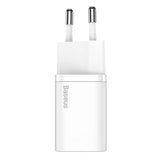 Baseus Super Si 20W USB-C Vægoplader Quick Charge - Hvid