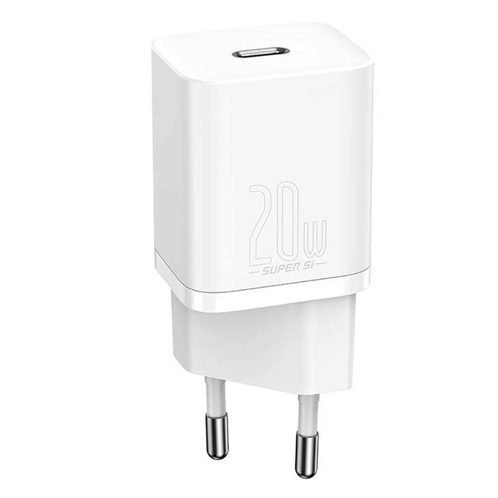 Baseus Super Si 20W USB-C Vægoplader Quick Charge - Hvid