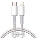 Baseus High Density 20W USB-C til Lightning Kabel - 1 Meter - Hvid