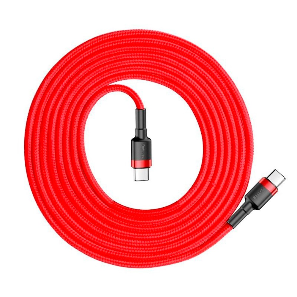 Baseus Cafule Flash 60W USB-C til USB-C Kabel - 2 Meter - Rød