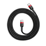 Baseus Cafule 60W USB-C til USB-C Kabel - 2 Meter - Sort / Rød