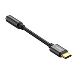 Baseus L54 USB-C til 3.5 mm Jack Audio Adapter - 9 cm - Sort