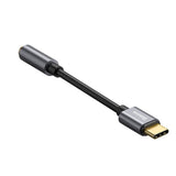 Baseus L54 USB-C til 3.5 mm Mini Jack Lyd Adapter - 9 cm - Grå