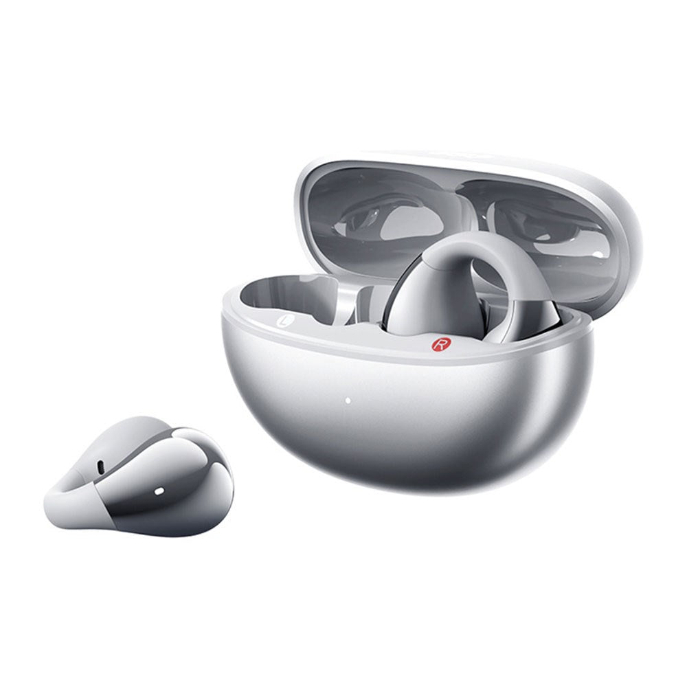 QCY Crossky Clip True Wireless Høretelefoner - Open-Ear - Sølv
