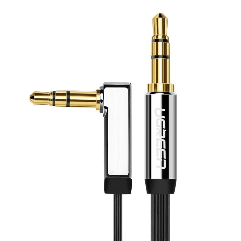 UGREEN Vinklet 3.5mm Minijack Lydkabel - 2m - Sølv