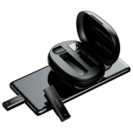 Trådløs Lavalier Mikrofon Lightning - USAMS - Sort