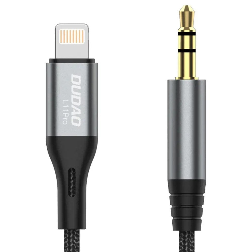 Dudao 1m Lightning til 3.5mm Minijack Kabel - Grå