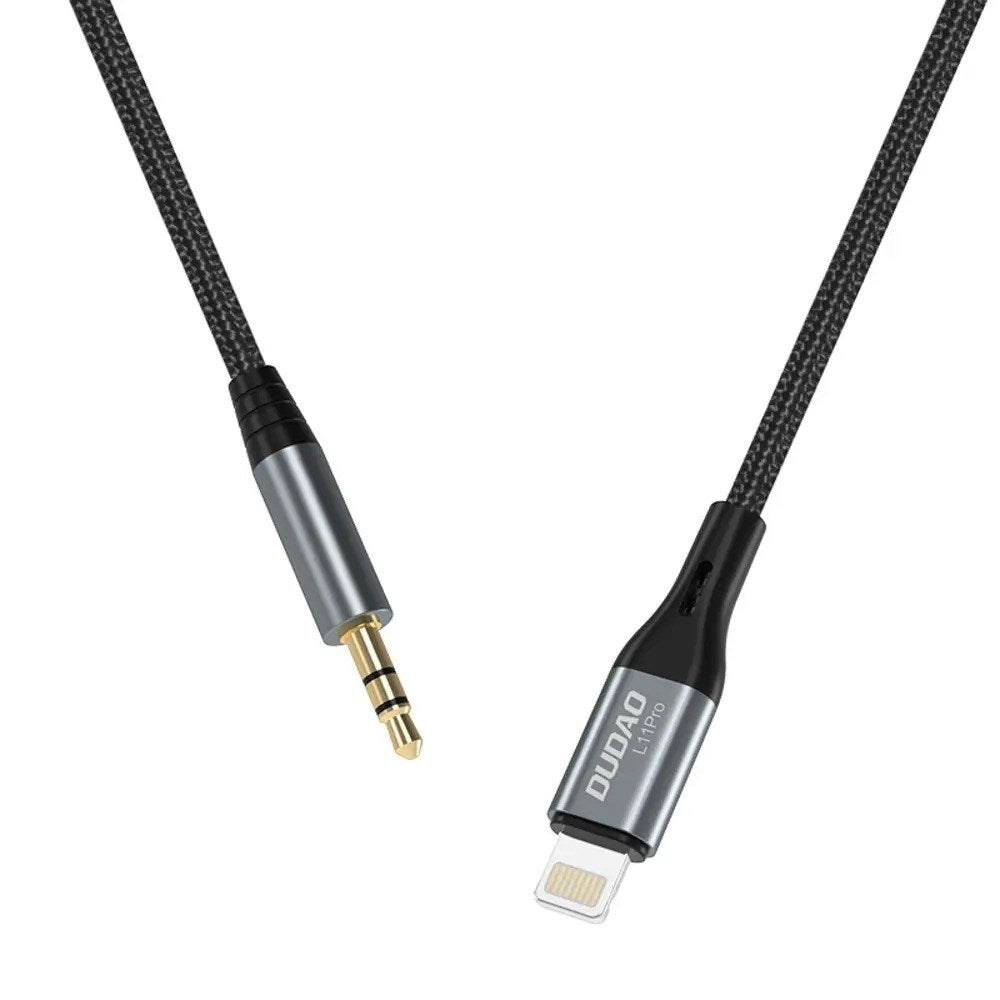 Dudao 1m Lightning til 3.5mm Minijack Kabel - Grå