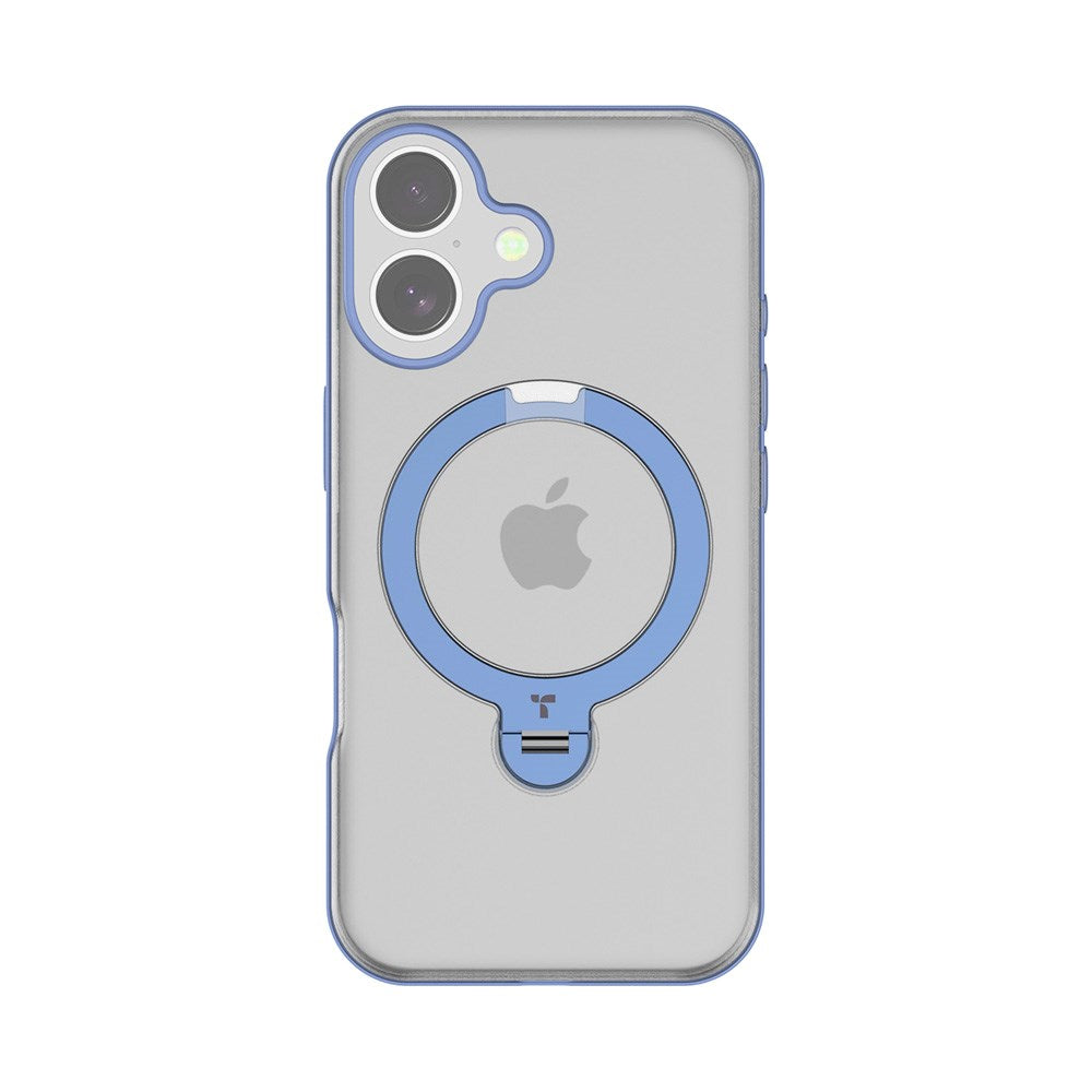 TORRAS - iPhone 16 - Hybrid Plastik Cover m. Ståfunktion - MagSafe Kompatibel - Blå
