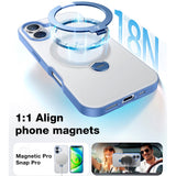 TORRAS - iPhone 16 - Hybrid Plastik Cover m. Ståfunktion - MagSafe Kompatibel - Blå