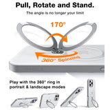 TORRAS - iPhone 16 Pro Max - Hybrid Plastik Cover m. Ståfunktion - MagSafe Kompatibel - Grå