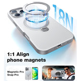 TORRAS - iPhone 16 Pro Max - Hybrid Plastik Cover m. Ståfunktion - MagSafe Kompatibel - Grå