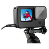 TELESIN Cover til GoPro Hero 9 / 10 / 11 / 12 / 13 Batteri m. Udskæring til Opladekabel - Sort
