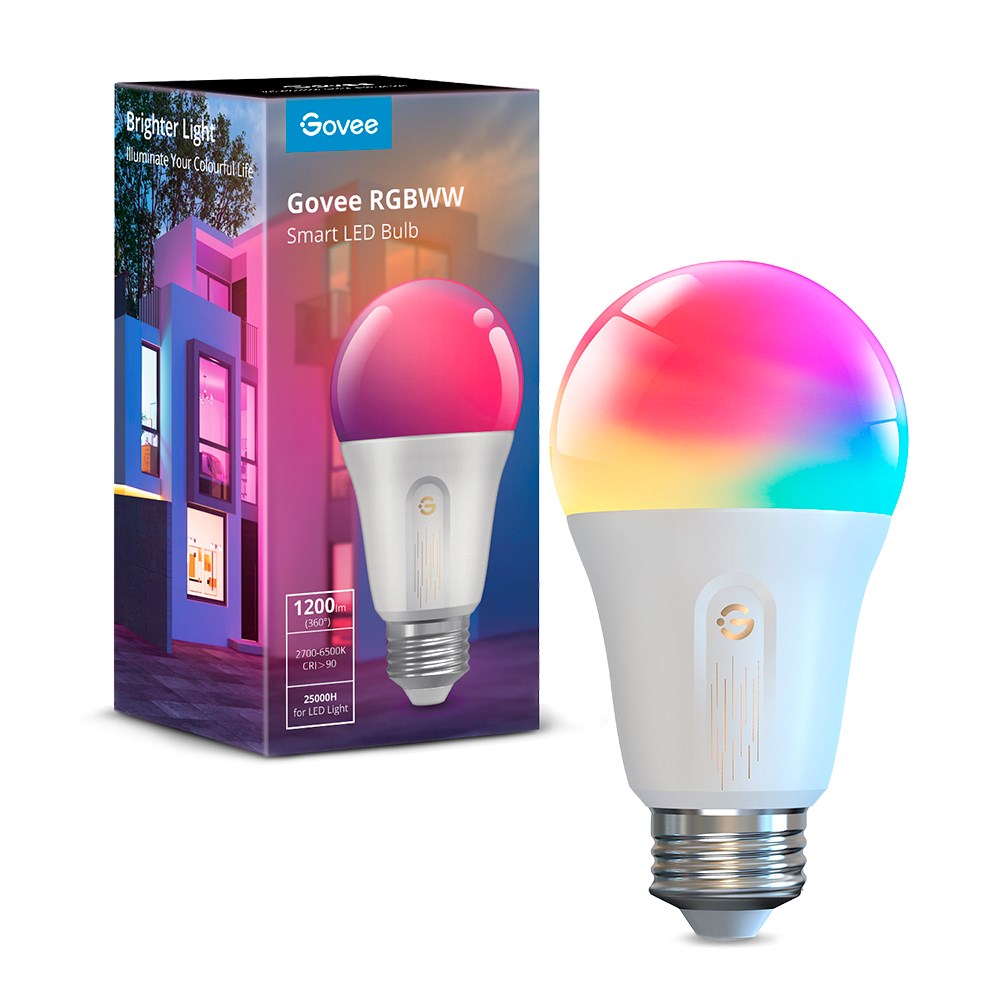 Govee 1200lm WIFI & Bluetooth Smart Light Bulb - Hvid