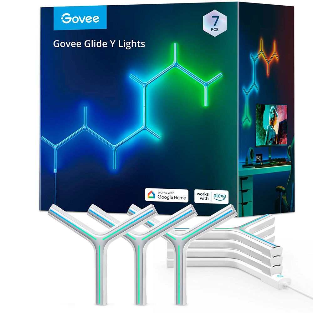 Govee Y Shape Light Panels 7 stk. - Hvid