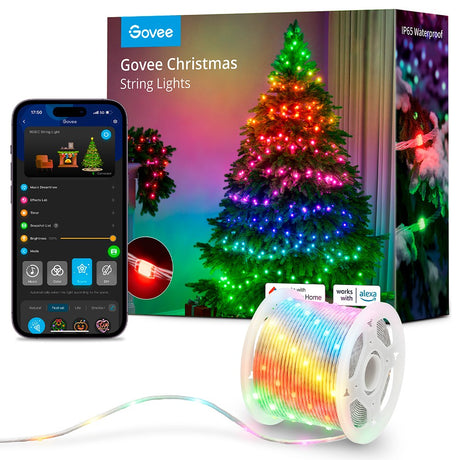 Govee Christmas Lights 20m Smart Home Lyskæde - Flerfarvet Lys