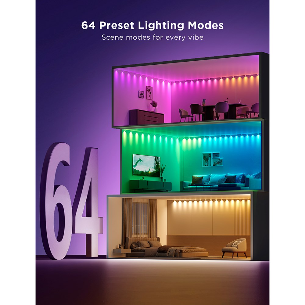 Govee RGBIC 3m String Downlights Loftslys - Hvid