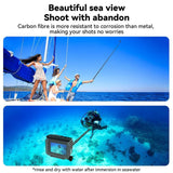 TELESIN Vandafvisende & Teleskopisk Selfie Stang - 3 meter - Sort / Grå