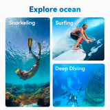 TELESIN - Vandtæt Cover - DJI Osmo Action 3 / 4 / 5 Pro - Gennemsigtig / Sort