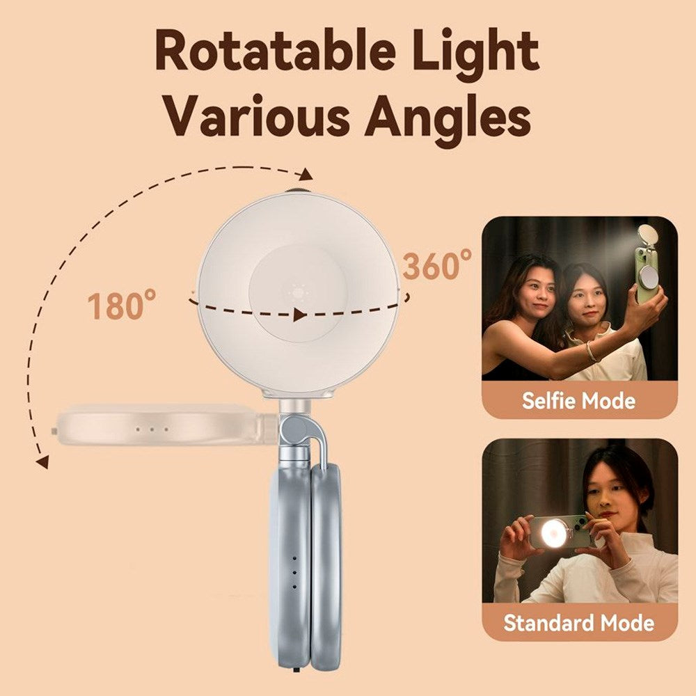 TELESIN - Magnetisk Lys - Smartphone - MagSafe Kompatibel - Hvid