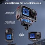 TELESIN Letvægts Cage til DJI Osmo Action 3 / 4 / 5 Pro - Grå