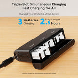 TELESIN - Batteri Opladningscase & 2x Stamina Batteri Kit - GoPro Hero 13 - Sort