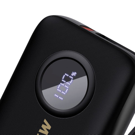 Dudao PowerBank m. Indbygget USB-C Kabel & Lightning Kabel - 10.000 mAh - Sort