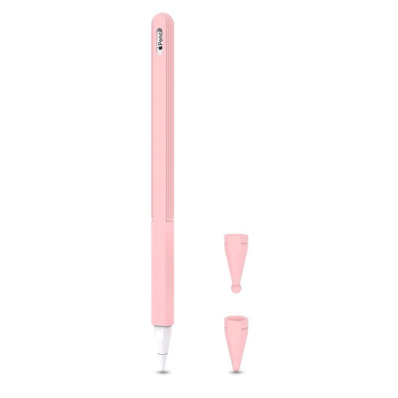 Apple Pencil 2 Fleksibelt Silikone Cover - Lyserød