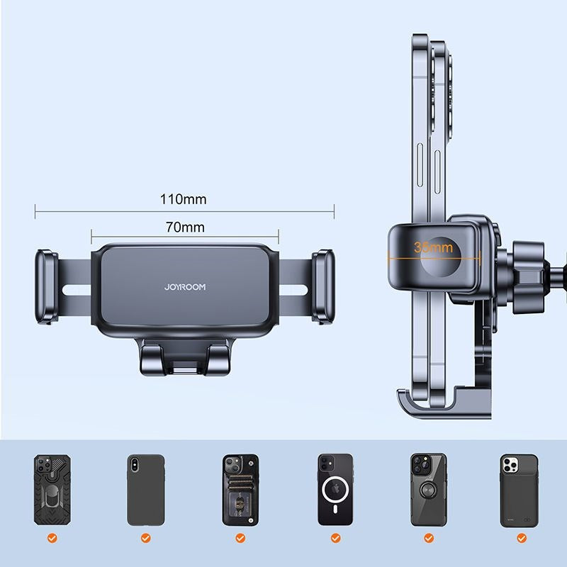 JoyRoom JR-ZS283 Car Mount - Universal Mobilholder Til Ventilationsanlæg - Sort