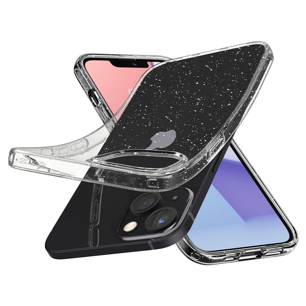 Spigen iPhone 13 Liquid Crystal Glitter Cover - Gennemsigtig