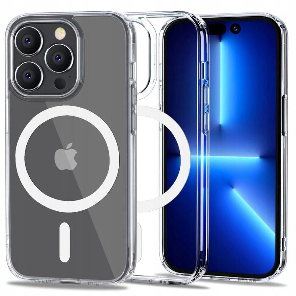 iPhone 14 Pro Max Tech-Protect Flexair Hybrid Bagside Cover - MagSafe Kompatibel - Gennemsigtig