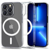 iPhone 14 Pro Max Tech-Protect Flexair Hybrid Bagside Cover - MagSafe Kompatibel - Gennemsigtig