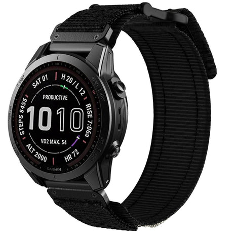 Universal Garmin 26mm QuickFit Tech-Protect Scout Pro Rem i Stof - Sort