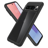 Google Pixel 8 Pro Spigen Ultra Hybrid Case - Gennemsigtig / Sort