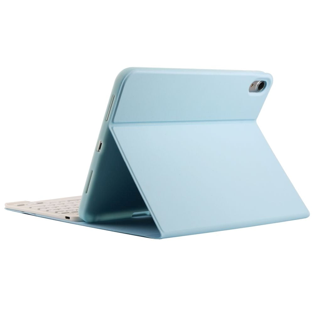 iPad 10.9" (2022) Tech-Protect Keyboard Cover m. Pencil Holder - Engelsk Layout - Lyseblå