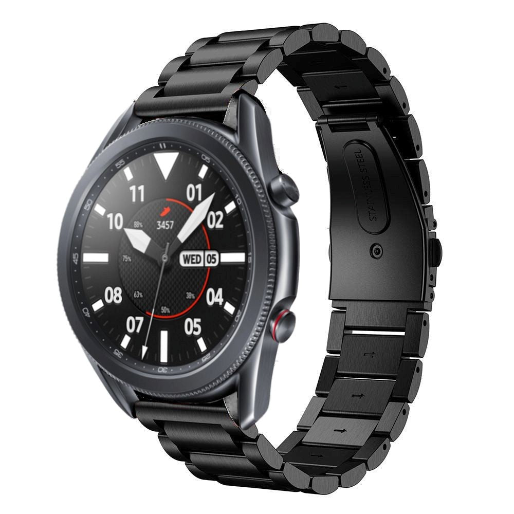 Samsung Galaxy Watch 3 (45mm) Tech-Protect Rustfri Stål Rem m. Stifter - Sort