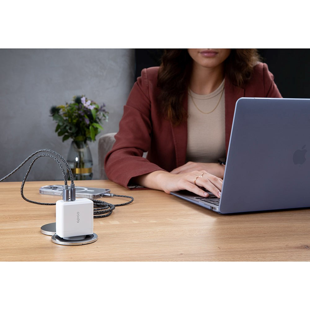 Epico Vægoplader PD 65W GaN med USB-C & USB-A - Hvid