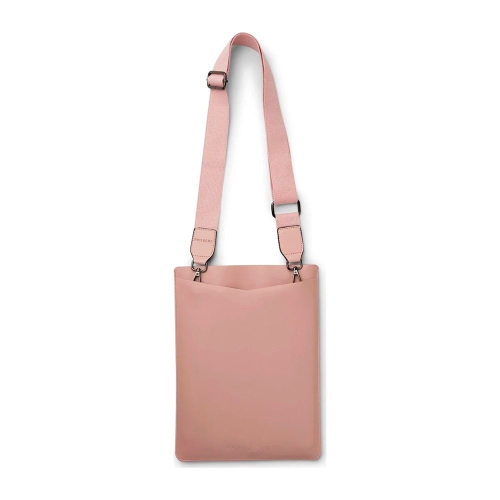 Philbert UltraSlim Vegansk Læder Sleeve m. Strop Til MacBook / Laptop 15" (35,5 x 25 x 2 cm) - Lyserød