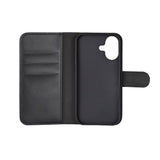 iPhone 16 Classic Wallet Flip Cover m. Kortholder & Stander - Sort