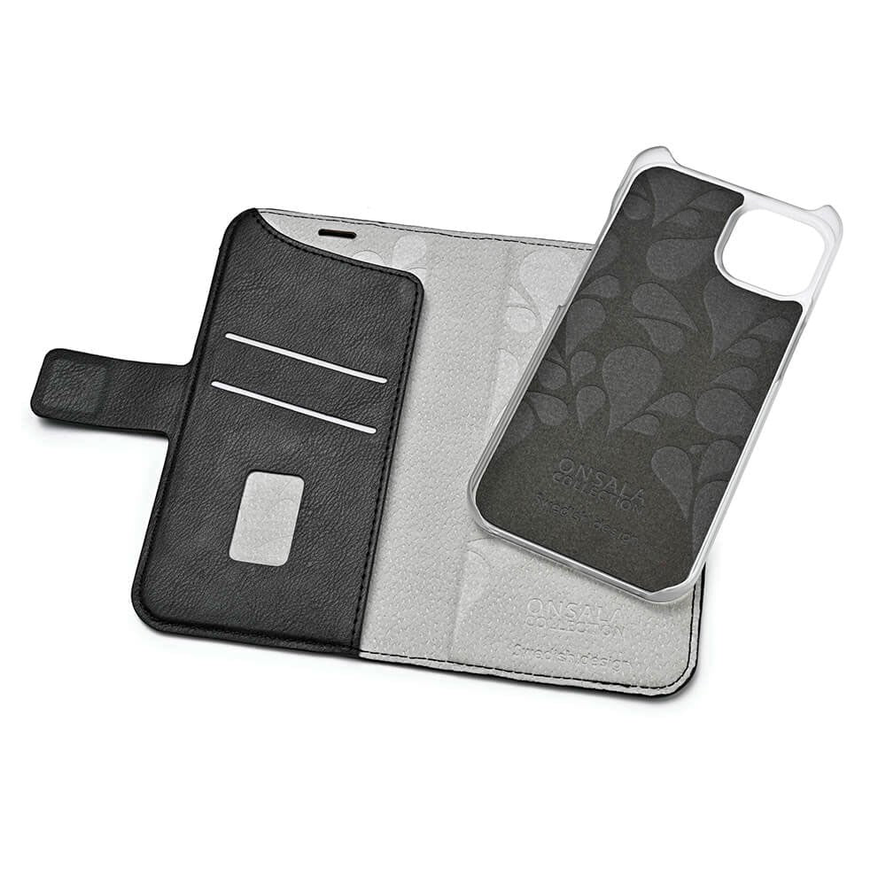 iPhone 15 Plus GEAR ONSALA Fashion Collection Wallet Flip Cover m. Magnet - MagSafe Kompatibel - Midnight Black