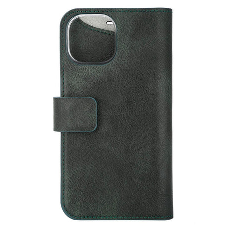 iPhone 15 GEAR ONSALA Fashion Collection Wallet Flip Cover m. Magnet - MagSafe Kompatibel - Dark Green