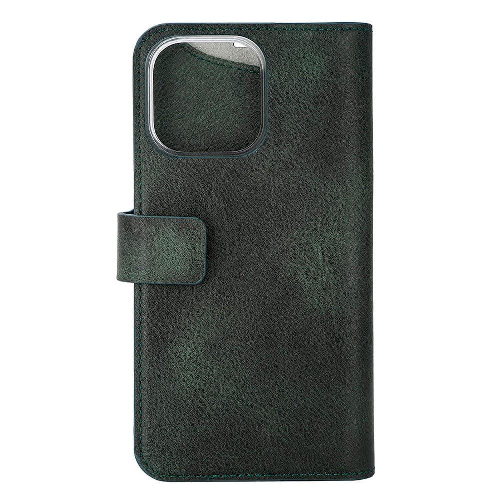 iPhone 15 Pro GEAR ONSALA Fashion Collection Wallet Flip Cover m. Magnet - MagSafe Kompatibel - Dark Green