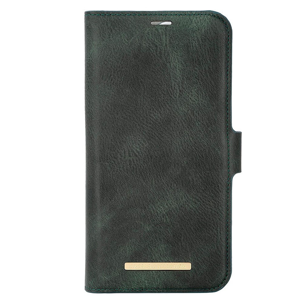 iPhone 15 Pro GEAR ONSALA Fashion Collection Wallet Flip Cover m. Magnet - MagSafe Kompatibel - Dark Green