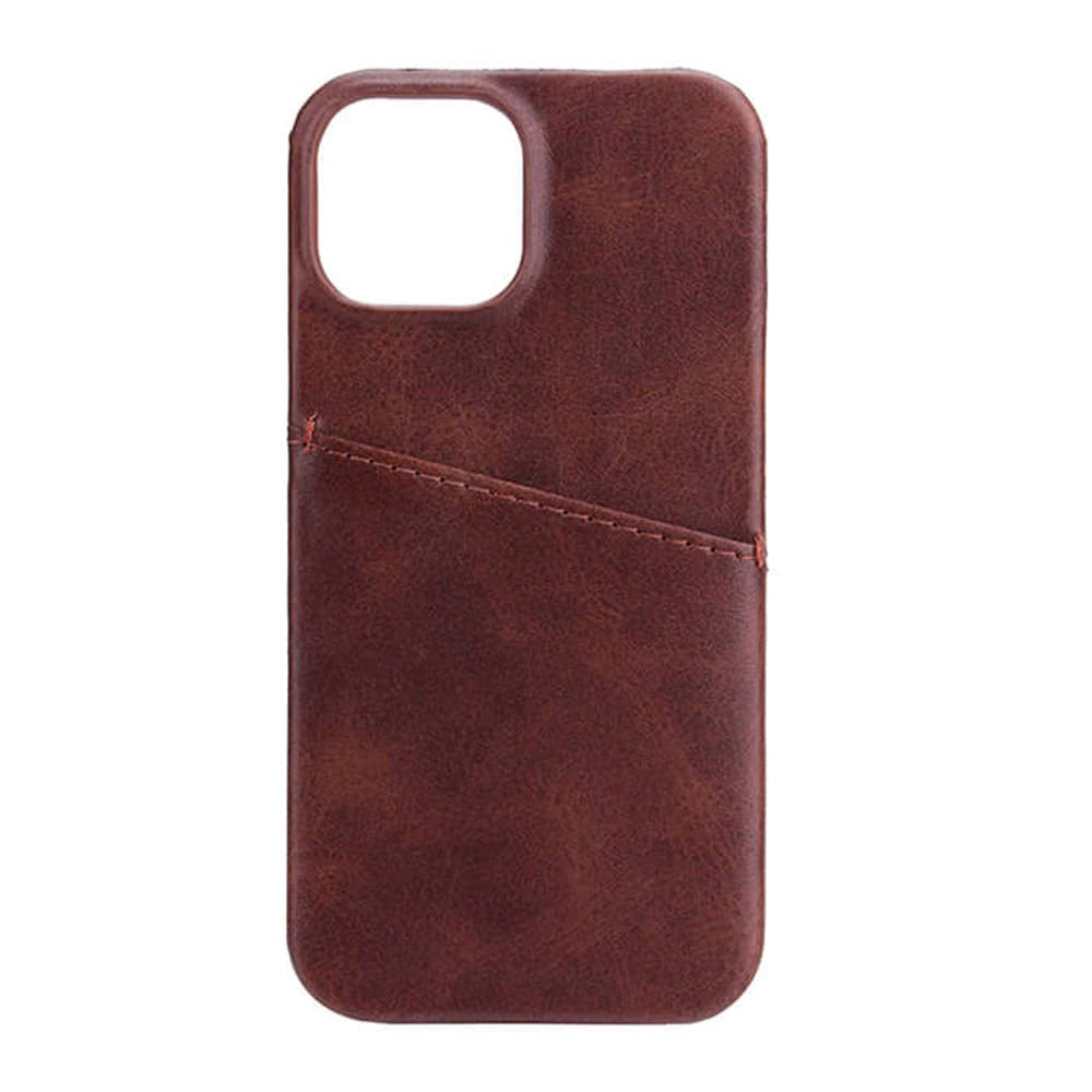 GEAR iPhone 13 Mini Onsala Collection Læder Bagside Cover m. Kortlomme - Brun