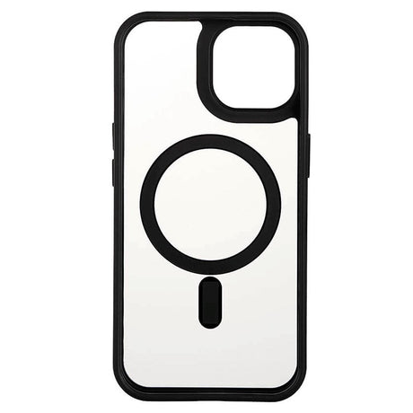 iPhone 15 Gear Onsala Bumper Bagside Cover - MagSafe Kompatibel - Sort & Gennemsigtig